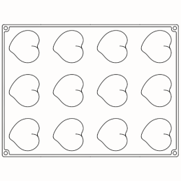 PX4305 Passion Pavoni - forma silikonowa serce - Cukieteria.pl