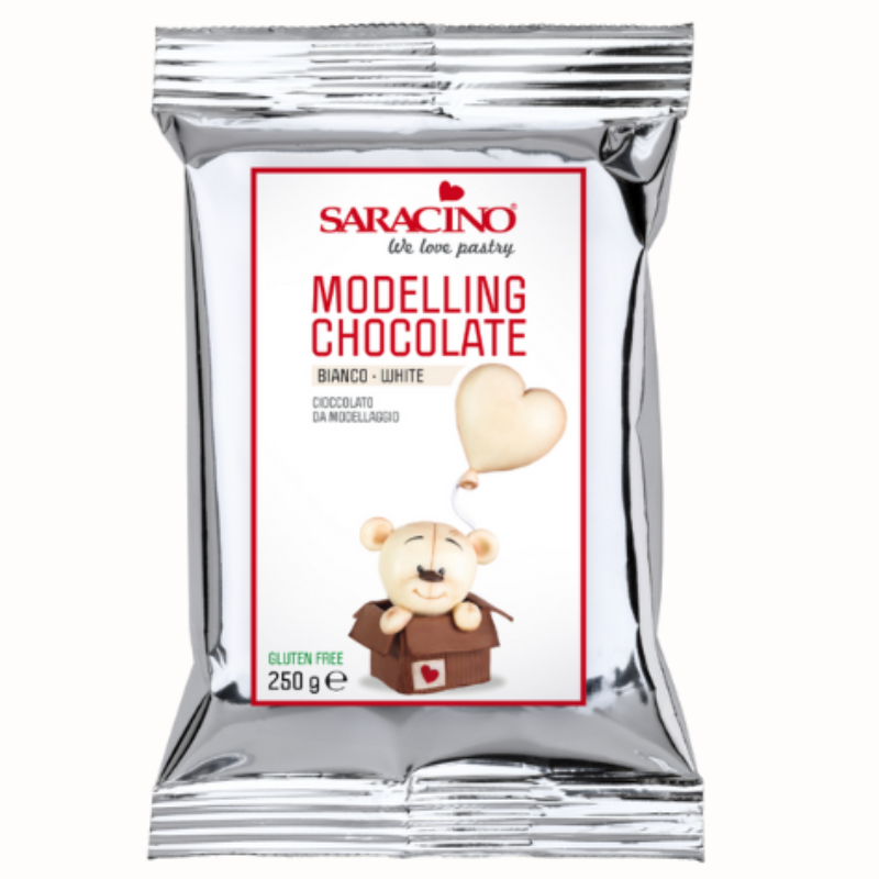 op. 250 g Modelling Chocolate Bianco Saracino - Cukieteria.pl