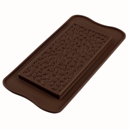 SCG38 Love Choco Bar Silikomart - forma silikonowa do tabliczek czekolady w serca - Cukieteria.pl