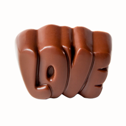 CW1744 LOVE - Chocolate World - forma z poliwęglanu do walentynkowych pralin - Cukieteria.pl